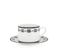 Dolce & Gabbana DG-print teacups (set of two) - White One Size