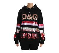 Dolce & Gabbana DG Sequined Hooded Pullover Jumper - female - Dolce & Gabbana - Hoodies - Multicolor - 2XS - Sweatshirts & Hoodies 2XS