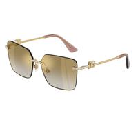 Dolce & Gabbana DG2332B 02/6E Woman Sunglasses Metal Gold Brown Squared Normal