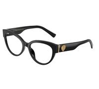 Dolce & Gabbana DG3440 501 Woman Optical frames Acetate Black Transparent Cat Eye Normal