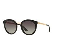 Dolce & Gabbana DG4268 501/8G Woman Sunglasses Acetate Black Grey Round Normal Shaded