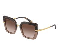 Dolce & Gabbana DG4373 325613 Woman Sunglasses Acetate Gold Brown Squared Normal Shaded