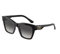 Dolce & Gabbana DG4384 501/8G Woman Sunglasses Acetate Black Grey Squared Normal Shaded