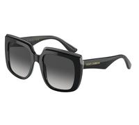 Dolce & Gabbana DG4414 501/8G Woman Sunglasses Acetate Black Grey Squared Normal Shaded