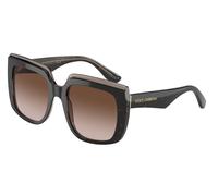 Dolce & Gabbana DG4414 502/13 Woman Sunglasses Acetate Gold Brown Squared Normal Shaded
