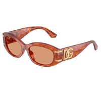 Dolce & Gabbana DG4502 3452/7 Woman Sunglasses Acetate Brown Orange Round Normal