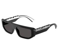 Dolce & Gabbana DG6203 501/87 Unisex Sunglasses Injected Black Grey Squared Normal
