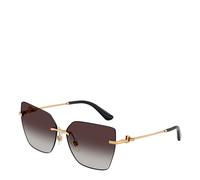 Dolce & Gabbana DG2321 02/8G Woman Sunglasses Metal Gold Grey Cat Eye Normal Shaded