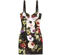 Dolce & Gabbana floral-print corset dress - Black 42
