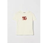 Dolce & Gabbana Girl's Cotton T-Shirt with Sequin DG Monogram - Size: 10 - female