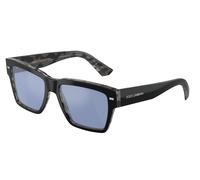 Dolce & Gabbana Man DG4431 34031U Sunglasses Acetate Black Light blue Squared Mirrored Mirror