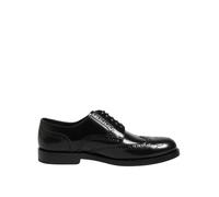 Dolce & Gabbana Men's Leather Derby Wingtip Formal Shoes - Black - 40.5 EU