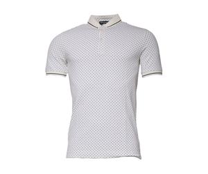Dolce & Gabbana Mens Polka Dot Polo Shirt Classic Fit - Ivory Cotton - Size EU 48 (Mens)