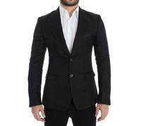 Dolce & Gabbana Mens Silk Slim Fit Blazer - Black - Size IT 48 (Men's)