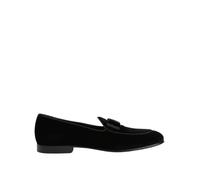 Dolce & Gabbana Men's Velvet Loafers Formal Dress Shoes - Black - 42 EU