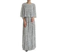 Dolce & Gabbana Polka Dot Pleated Maxi Dress - BlackWhite - 40 IT