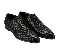 DOLCE & GABBANA Quilted Stitched Leather Derby Shoes COPERNICO Black 12723
