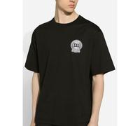 Dolce & Gabbana Roman Numerals Crest Embroidered Logo T-Shirt in Black - S - Black
