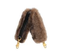 Dolce & Gabbana shearling and palmellato calfskin bag shoulder strap - Brown One Size