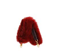 Dolce & Gabbana shearling and palmellato calfskin bag shoulder strap - Red One Size