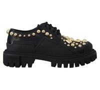 DOLCE & GABBANA Shoes Leather Trekking Derby Embellished EU37 / US6.5 1200usd