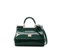 Dolce & Gabbana small Sicily patent-leather tote bag - Green One Size