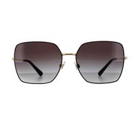 Dolce & Gabbana Square Womens Black Gold Grey Gradient Sunglasses Metal - One Size