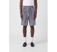 Dolce & Gabbana Striped Viscose and Silk Blend Shorts with Drawstring Waist - Size: 50 - male