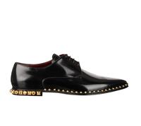 DOLCE & GABBANA Studded Patent Leather Derby Shoes MILLENNIALS Black 11046