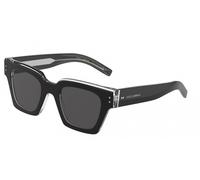 Dolce & Gabbana DG4413 675/R5 Man Sunglasses Acetate Black Grey Squared Normal