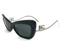 Dolce & Gabbana Woman DG4467B 501/87 Sunglasses Acetate Black Grey Cat Eye Normal