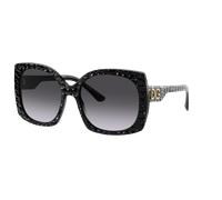 Dolce & Gabbana Woman DG4385 32888G Sunglasses Acetate Black Grey Squared Normal Shaded