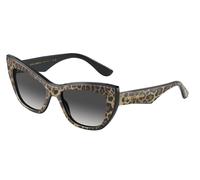 Dolce & Gabbana Woman DG4417 31638G Sunglasses Acetate Black Grey Cat Eye Normal Shaded