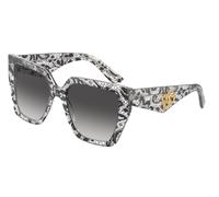 Dolce & Gabbana Woman DG4438 32878G Sunglasses Acetate Black Grey Squared Normal Shaded