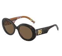 Dolce & Gabbana Womens Brown DG4448 Oval-frame Acetate Sunglasses