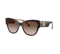 Dolce&Gabbana Woman Sunglass DG4449 - Frame color: Havana On White Barrow, Lens color: Brown Gradient