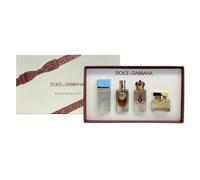 Dolce & Gabbana Women’s Miniature Perfume Gift Set - Light Blue EDT, Devotion EDP, Q & The One EDP - 4 x 5ml Travel Retail Exclusive