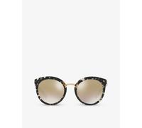 Dolce & Gabbana Womens Black Dg4268 Round-frame Tortoiseshell Acetate Sunglasses 5.2cm