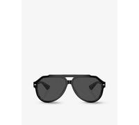 Dolce & Gabbana Womens Black Dg4452 Aviator-frame Acetate Sunglasses