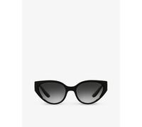 Dolce & Gabbana Womens Black Dg6146 Logo-plaque Acetate Sunglasses