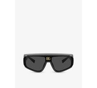 Dolce & Gabbana Womens Black Dg6177 Rectangle-frame Nylon Sunglasses