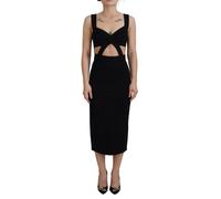 Dolce & Gabbana Womens Cutout Midi Dress Black Sleeveless Viscose - Size EU 40 (Womens)