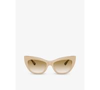 Dolce & Gabbana Womens Dolce & Gabbana Dg4417 Cat-Eye Acetate Sunglasses Cream