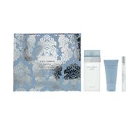 Dolce & Gabbana Womens Light Blue 3 Piece Gift Set: Eau De Toilette 100ml - Body Cream 50ml - Eau De 10ml - Apple - One Size