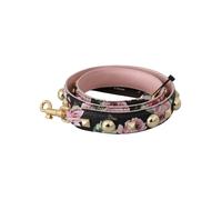 Dolce & Gabbana Women's Rose Print Leather Strap in Red Dolce & Gabbana Red One Size