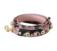Dolce & Gabbana Women's Rose Print Leather Strap - Red Miscellaneous Accessories Dolce & Gabbana Red One Size