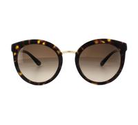 Dolce & Gabbana Women's Round Dark Havana Brown Gradient Sunglasses Dolce & Gabbana Brown One Size