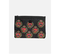 Dolce & Gabbana Women's Sacred Heart Print Nylon Clutch Bag Women - Black And Red - Black/Red