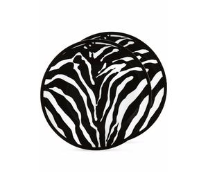Dolce & Gabbana zebra-print porcelain soup plates (set of 2) - Black One Size