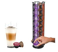 Dolce Gusto Coffee Pod Holder - 360 Degree Rotating Countertop Pod Organizer (For 32 Capsules - Black)